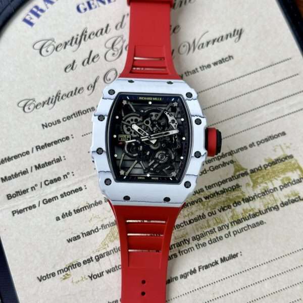 Richard Mille RM35-01 Rafael Nadal Red Rubber Strap Replica 1:1 Watch BBR Factory 42mm