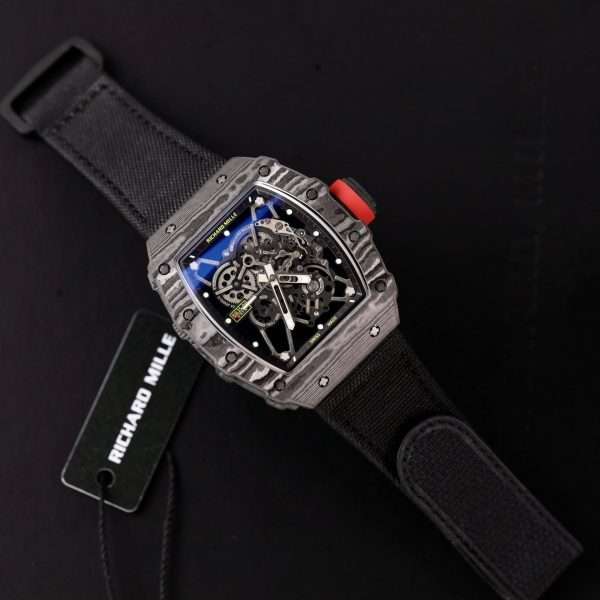 Richard Mille Replica 1:1 Watch RM35-01 Full Carbon Super Light Parachute Strap 44mm