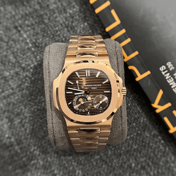 Patek Philippe Nautilus 5712R Replica Watch Rose Gold Chocolate Dial