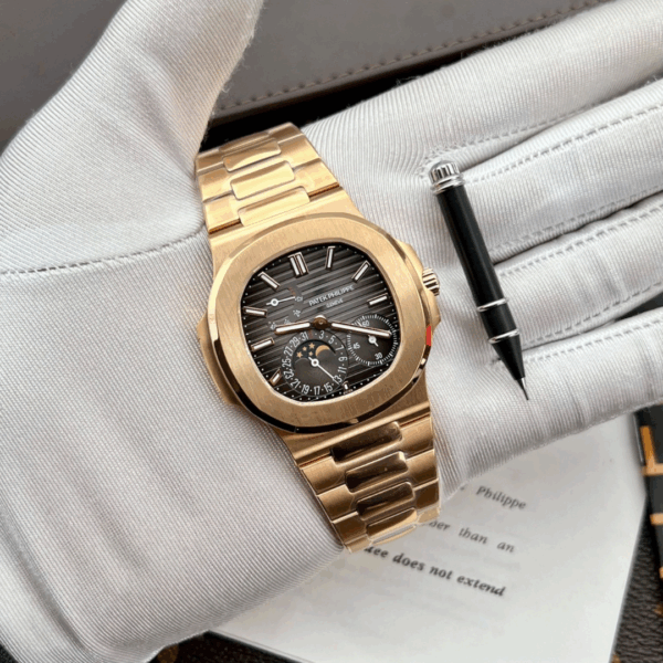 Patek Philippe Replica 1:1 Watch Nautilus 5712 Rose Gold Factory PPF V2 40mm